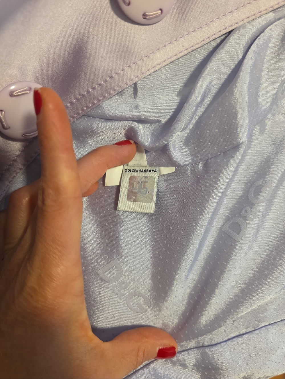Vintage Y2K D&G Ivory Satin Tailored Lavender Color Blazer - Picture 4 of 4